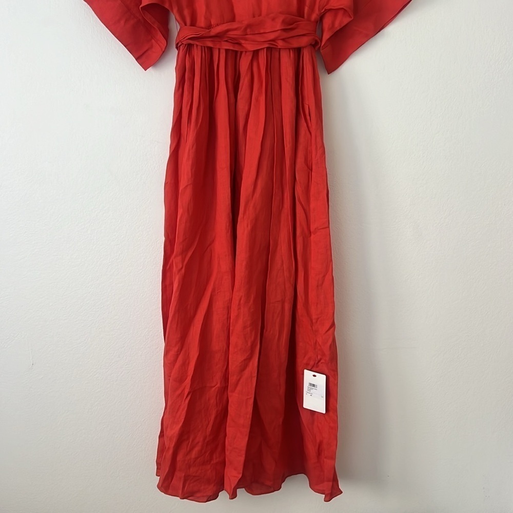 Three Graces London Ferrers Belted Linen Dress Size 6 - Picture 4 of 13